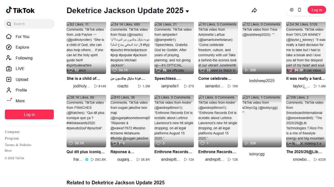 Deketrice Jackson Update 2025 | TikTok