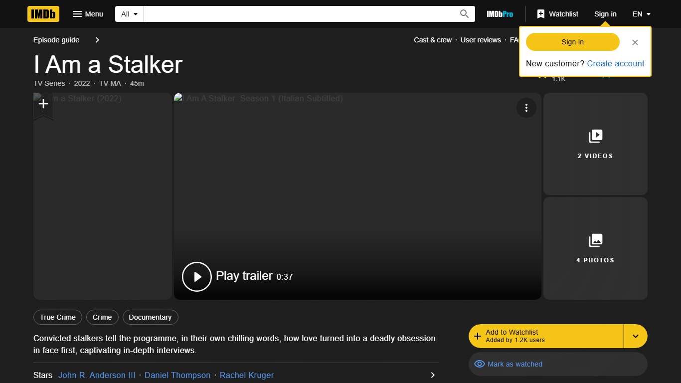 I Am a Stalker (TV Series 2022) - IMDb